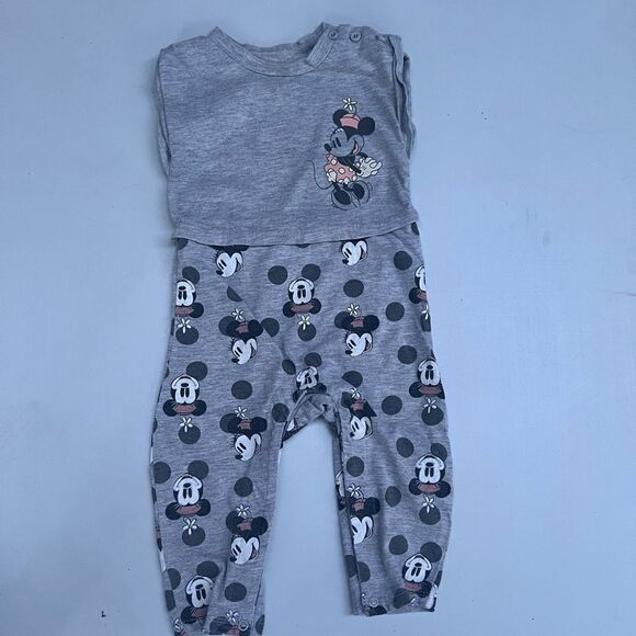 Disney 12 m Gray  Minnie Mouse Jumpsuit - Picture 1 of 4